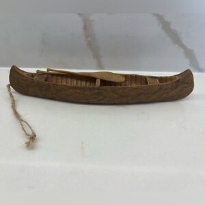 Canoe with Oars Ornament Resin